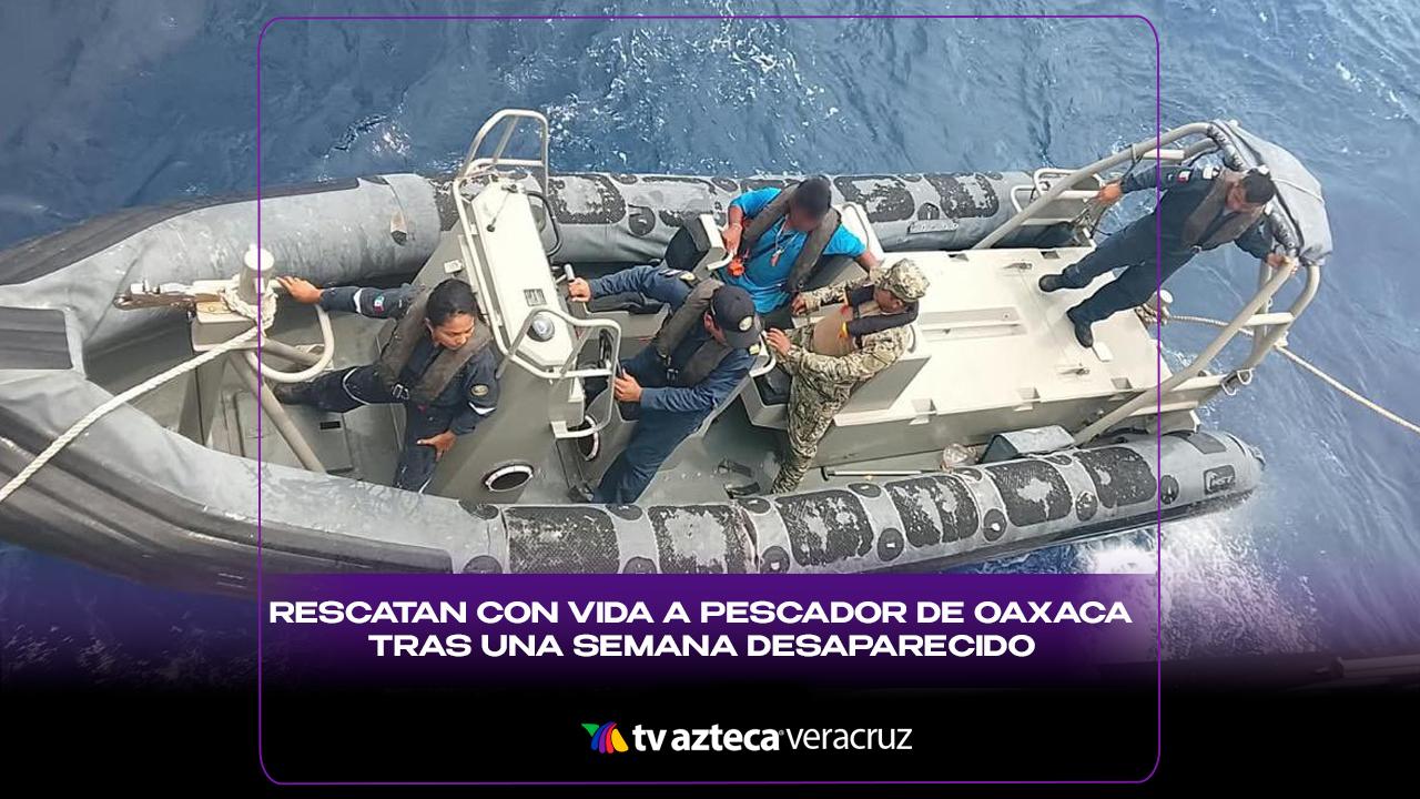 ¡Milagro en altamar! Rescatan con vida a pescador de Oaxaca tras una semana desaparecido