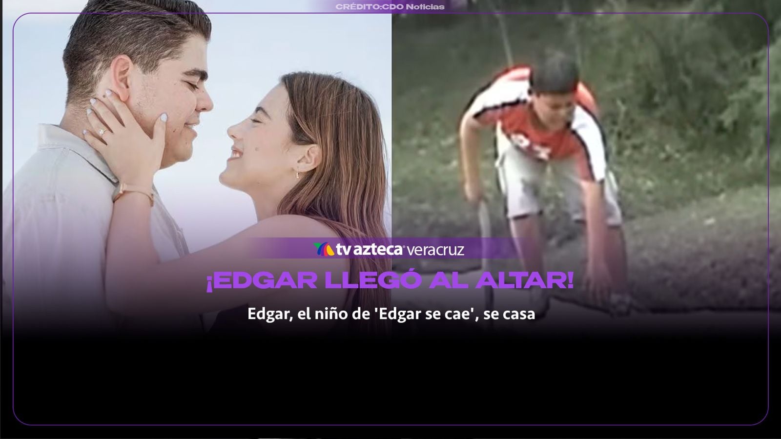 ¡DEL MEME AL ALTAR! Edgar, el niño de ‘Edgar se cae’, se casa casi 20 años después de hacerse viral