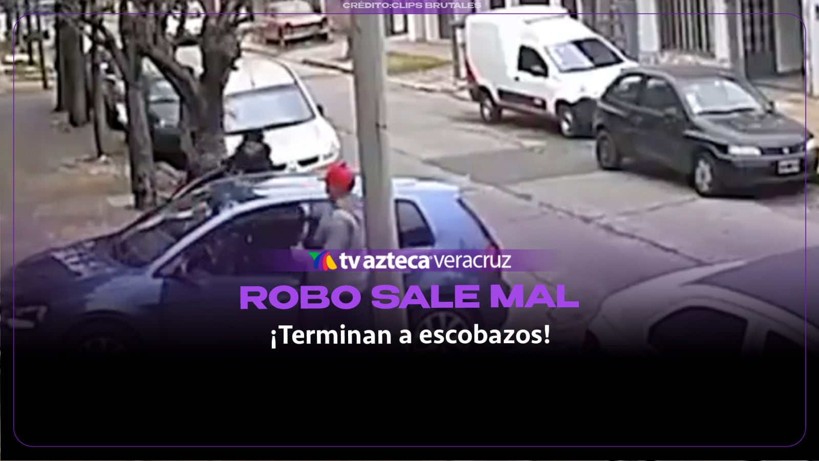 ¡Intento de robo quedó captado! terminan a escobazos