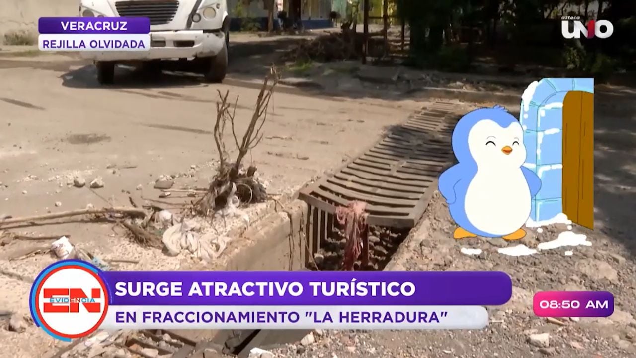 Vecinos colocaron objetos improvisados para alertar sobre el riesgo