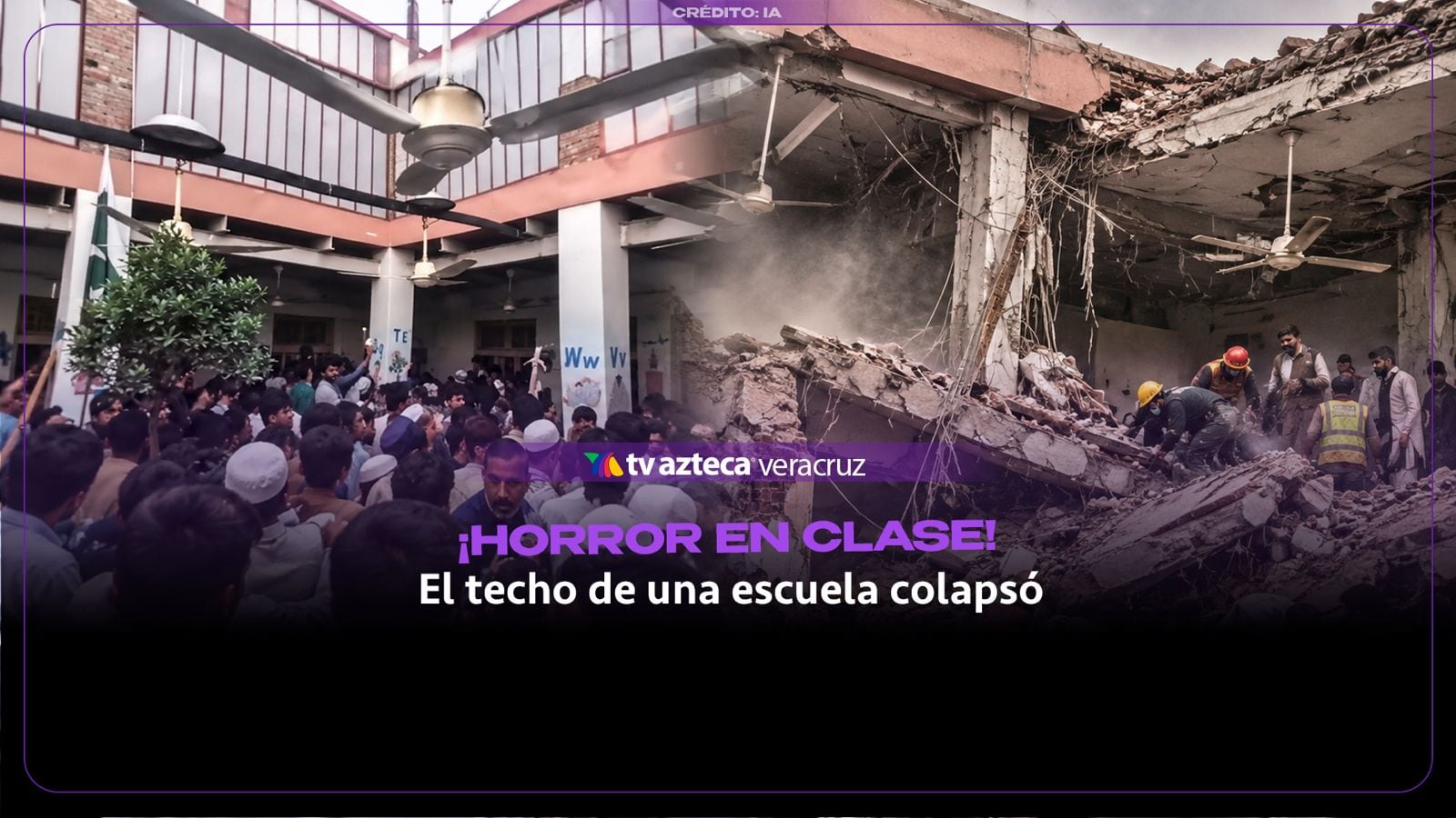 ¡HORROR EN PLENA CLASE! Se DERRUMBA techo de escuela con ALUMNOS dentro; reportan 35 MUERTOS