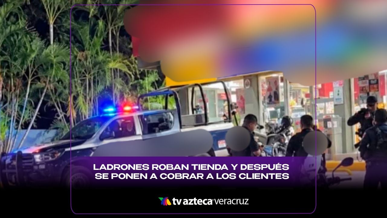 ¡Insólito asalto! Ladrones roban tienda y después se ponen a cobrar a los clientes