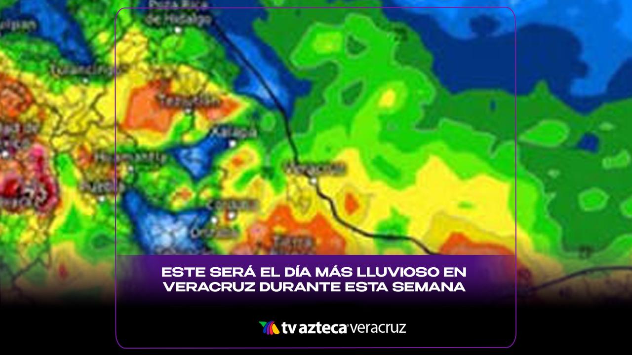 Este será el día más lluvioso en Veracruz durante esta semana