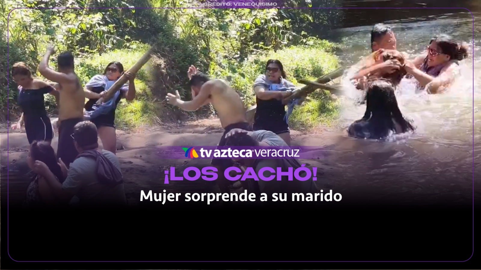 ¡LOS CACHÓ EN LA MOVIDA! Mujer sorprende a su marido con su amante y lo agarra a palazos (+VIDEO)