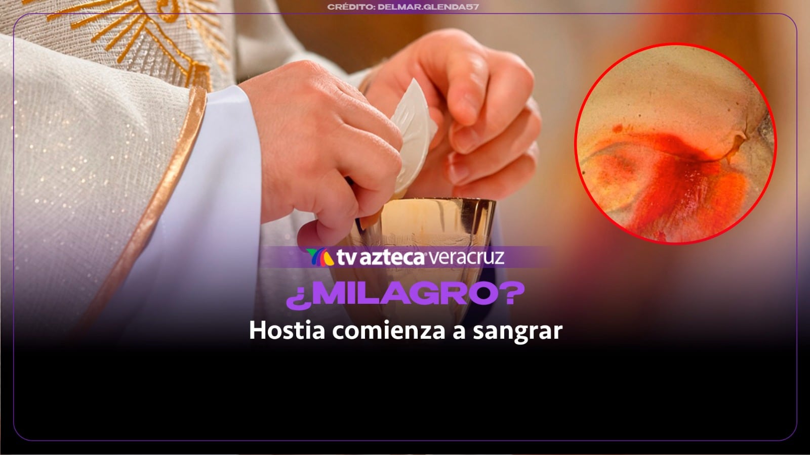 ¿MILAGRO? Hostia consagrada comienza a sangrar tras varios días sumergida en el agua (+VIDEO) 