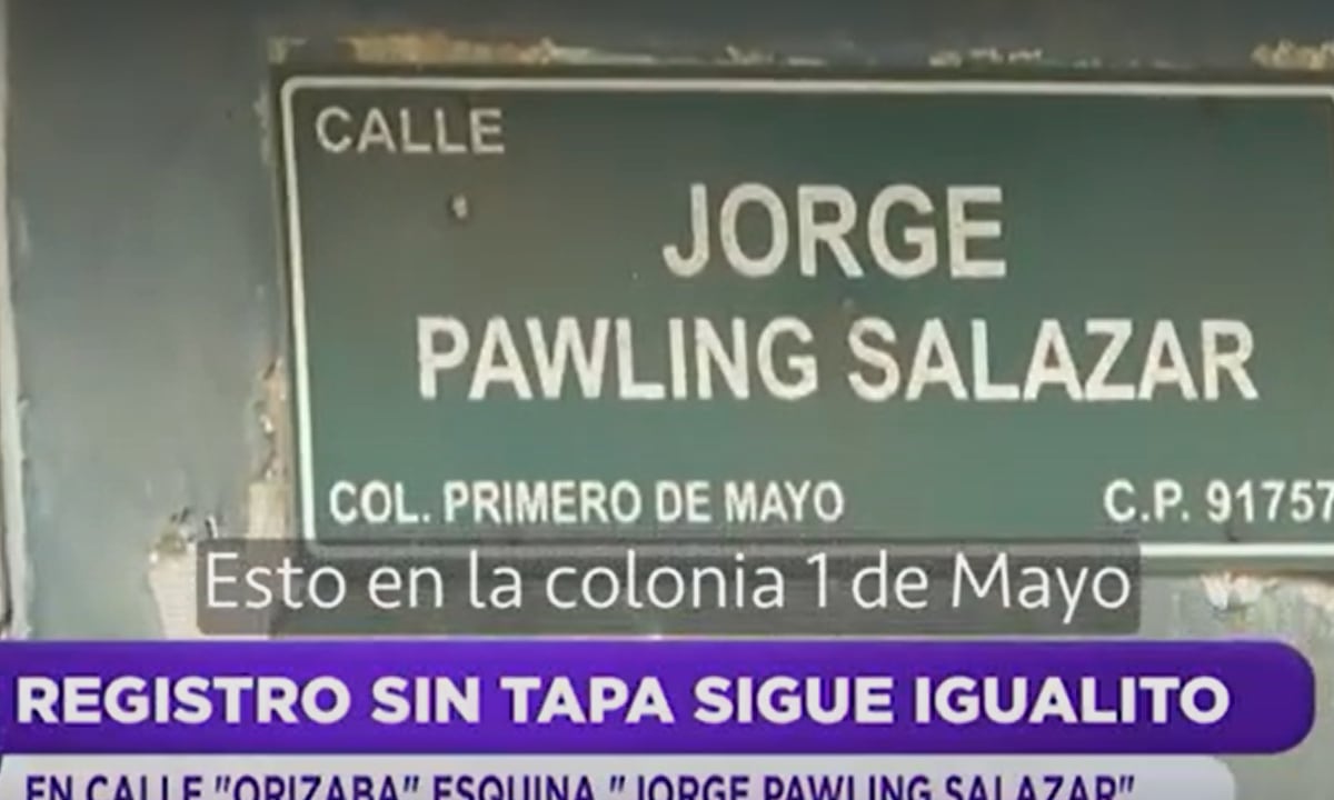 ¡SE TRAGA TODO! Registro sin tapa sigue como trampa mortal en colonia de Veracruz