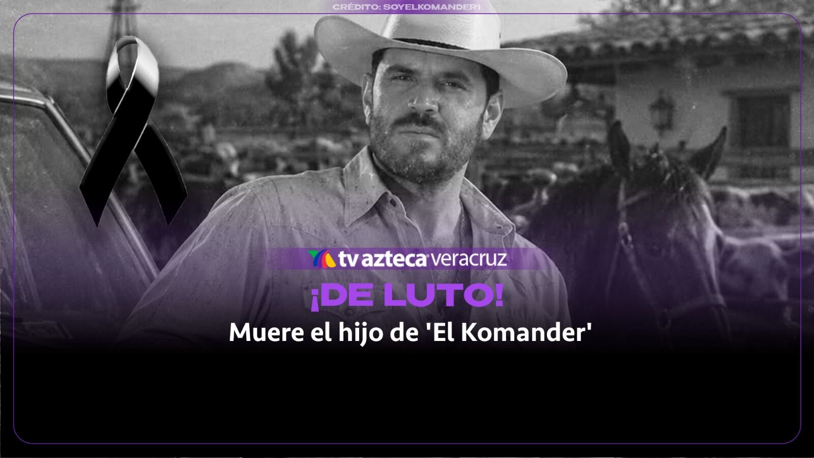 Muere el hijo de ‘El Komander’; cantante revela desgarrador mensaje