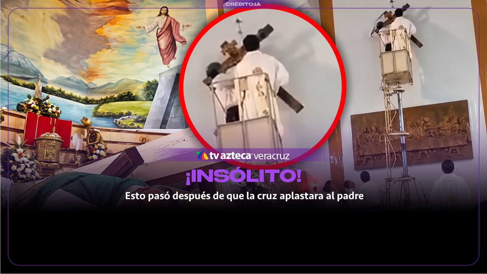 ¡INSÓLITO! Esto pasó después de que una CRUZ aplastara a un SACERDOTE durante una misa (+VIDEO)