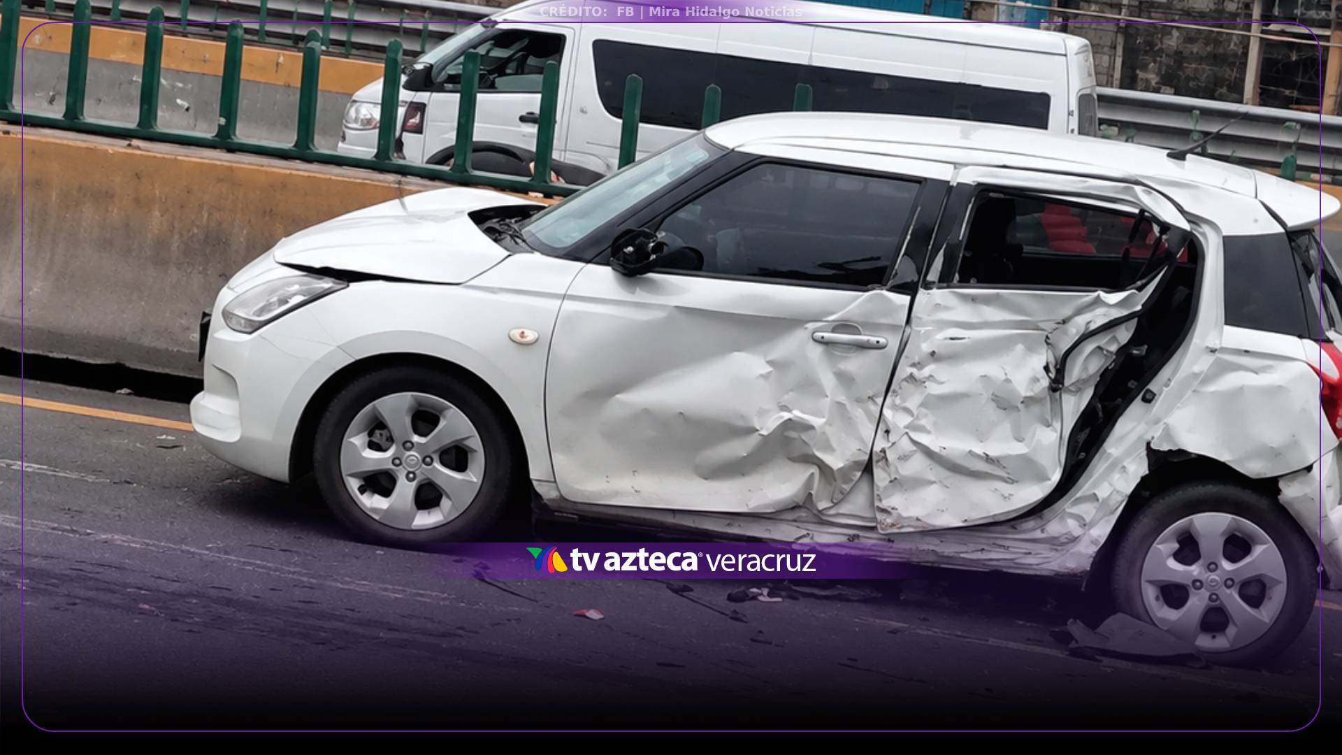 Conductores captaron las consecuencias de la carambola en la México–Pachuca.