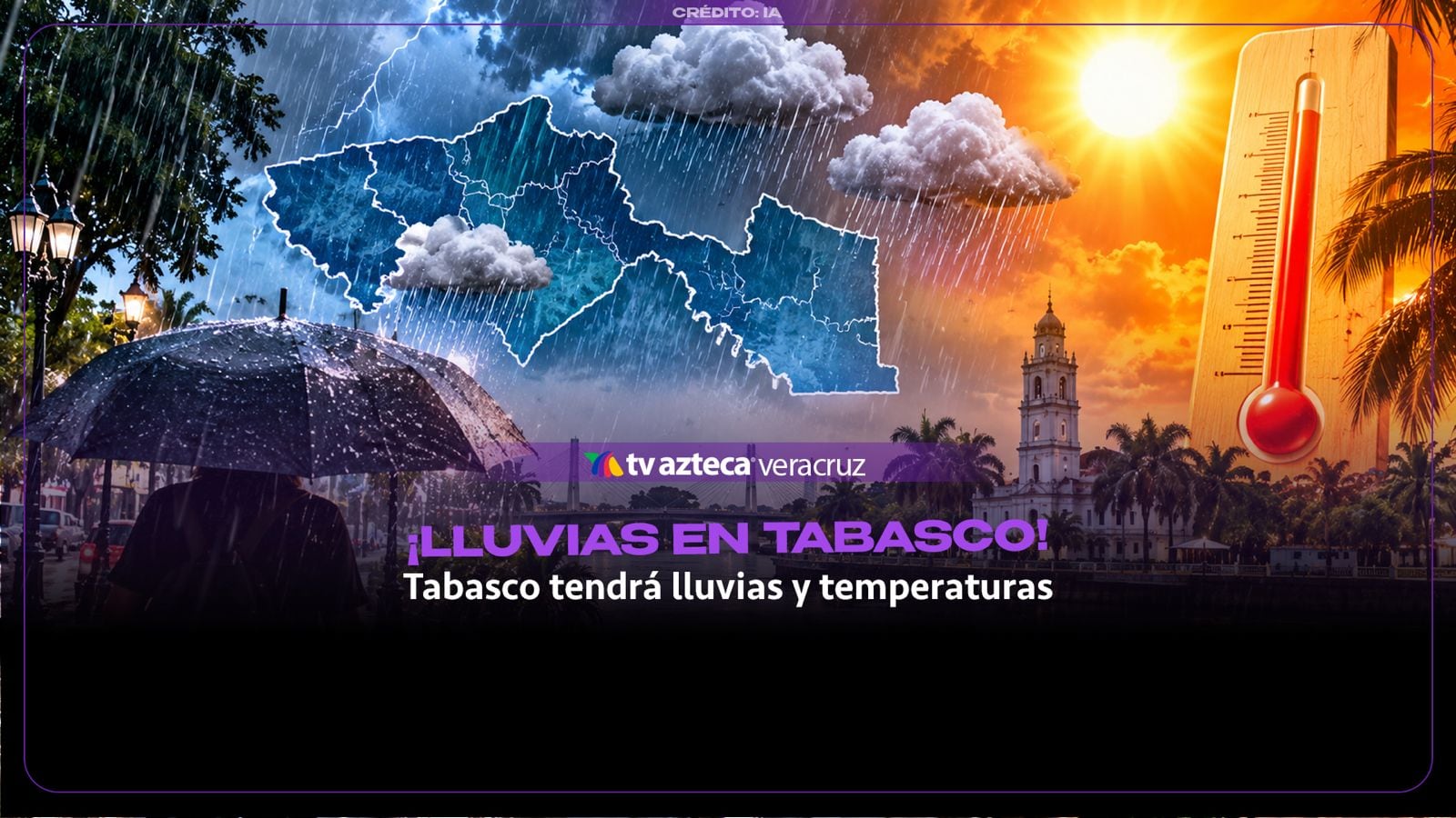 ¡ALERTA por LLUVIAS en Tabasco! Prevén chubascos y temperaturas de hasta 35 GRADOS; ¿qué zonas serán afectadas?