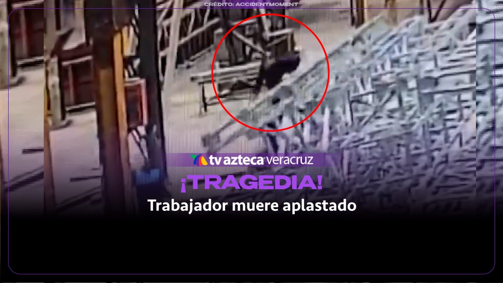¡TRAGEDIA! Trabajador muere aplastado por estructura metálica; filtran VIDEO