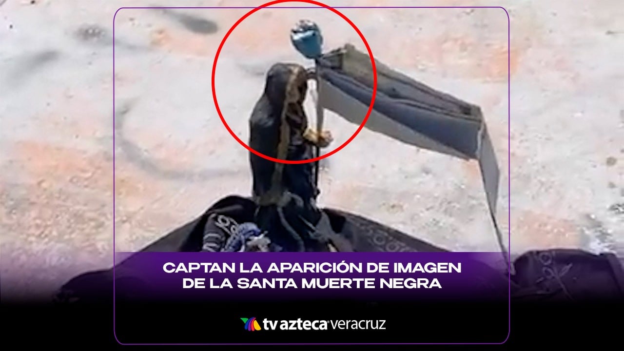 ¿ES PELIGROSA? Captan la aparición de imagen de la SANTA MUERTE NEGRA en un parque (+VIDEO)