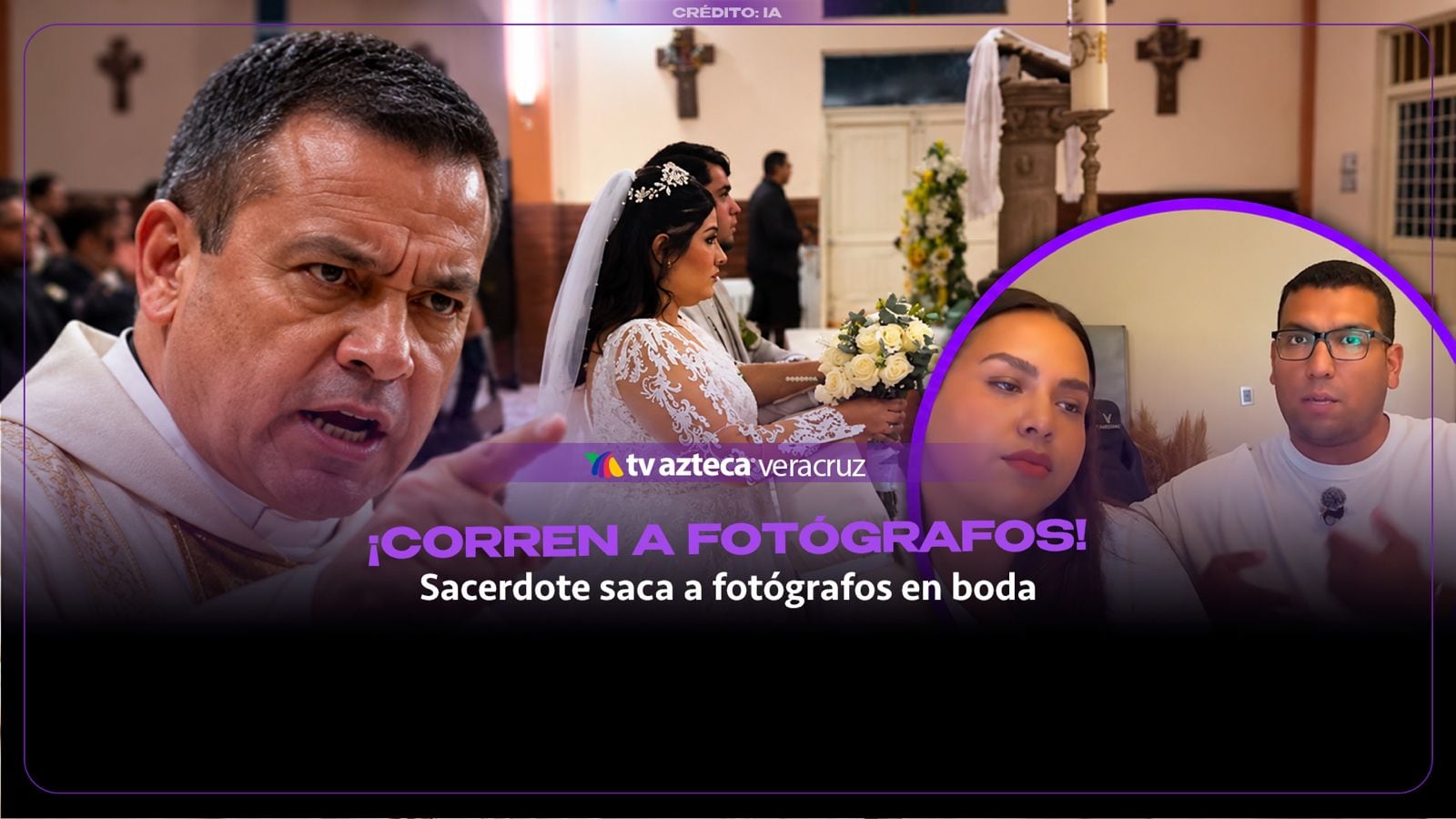 ¡O se arrodillan o se van! Sacerdote CORRE a fotógrafos en plena BODA y desata polémica (+VIDEO)