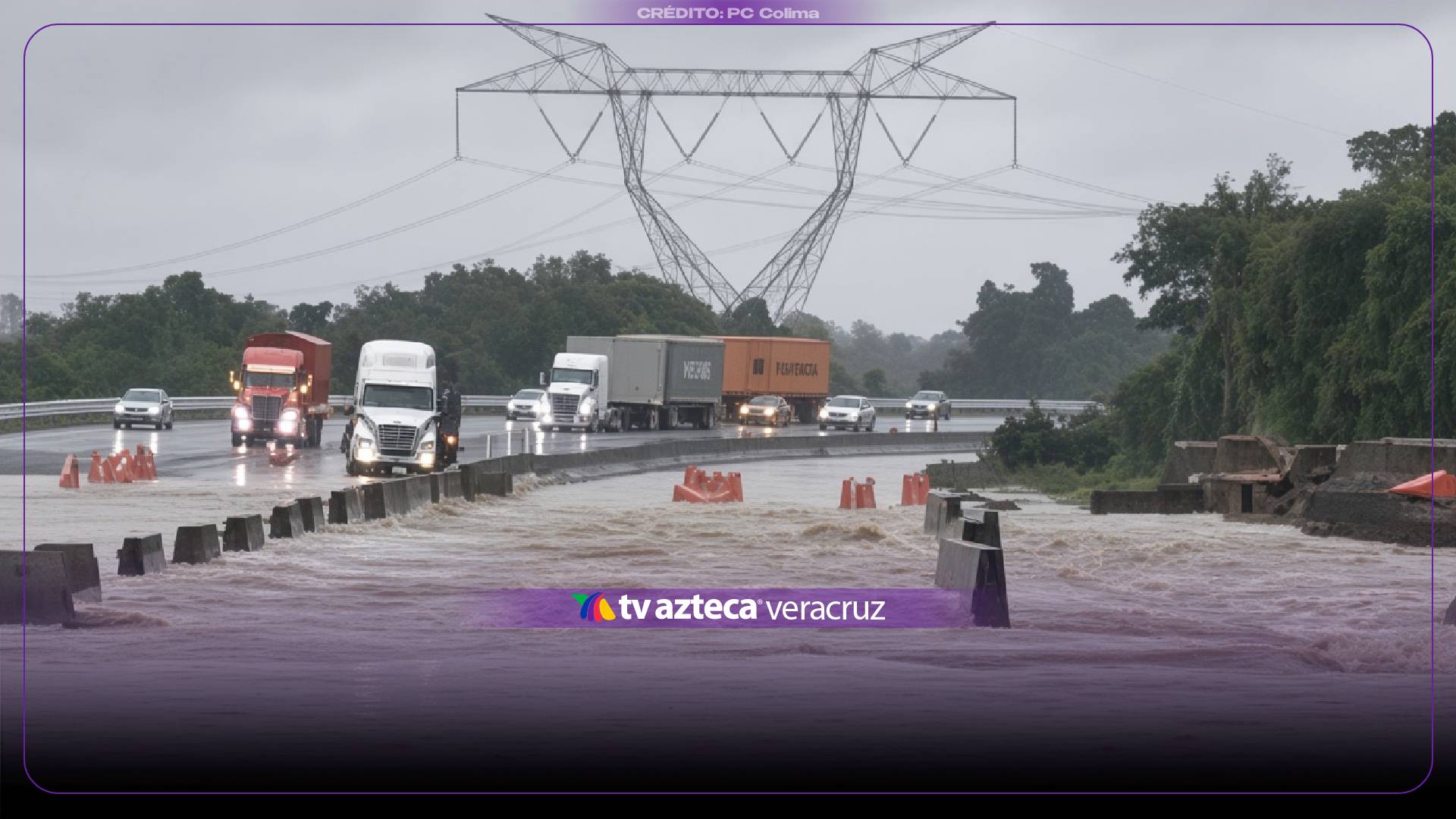 ¡NO HAY PASO! Así luce la AUTOPISTA CERRADA por DESBORDAMIENTO de arroyo