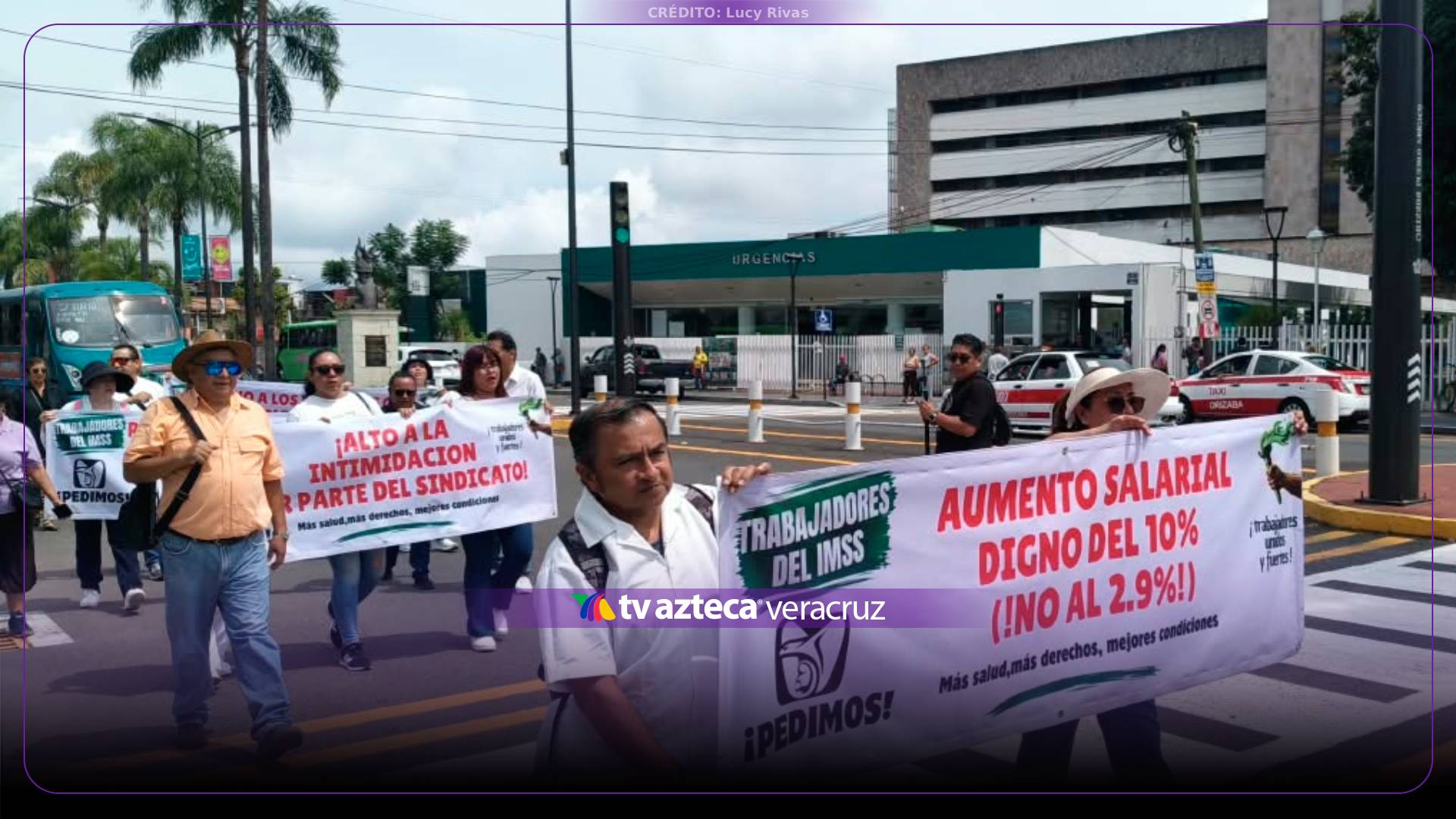 Trabajadores del sector salud marchan en Orizaba; exigen mejores condiciones laborales