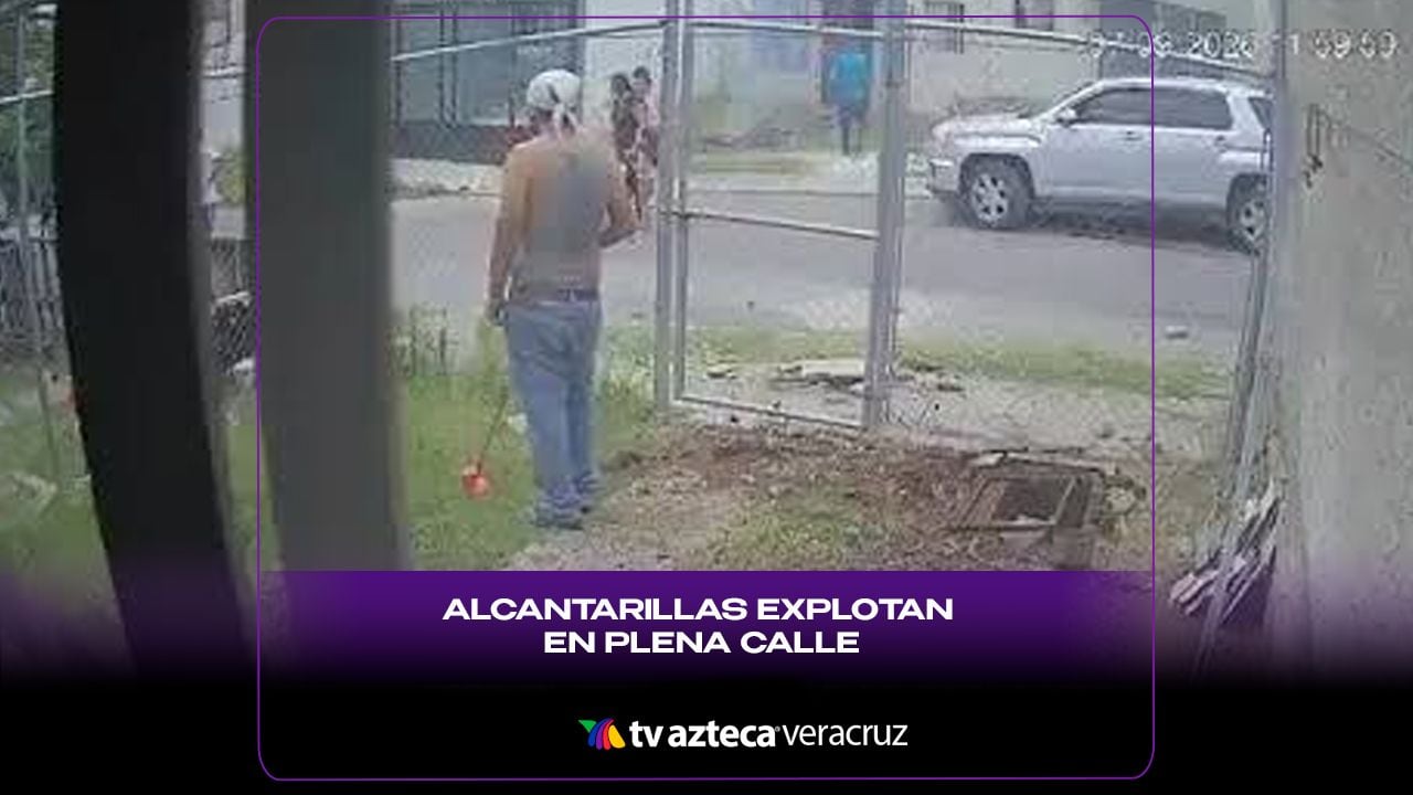 Alcantarillas explotan en plena calle