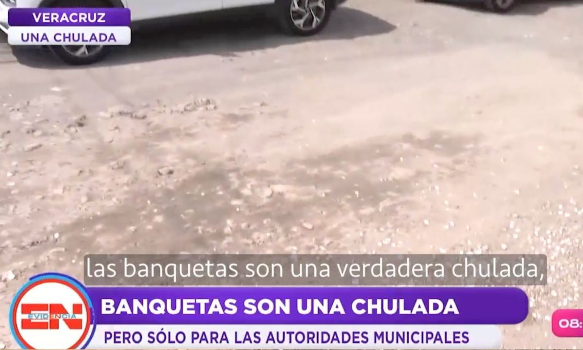 Banquetas olvidadas en Veracruz