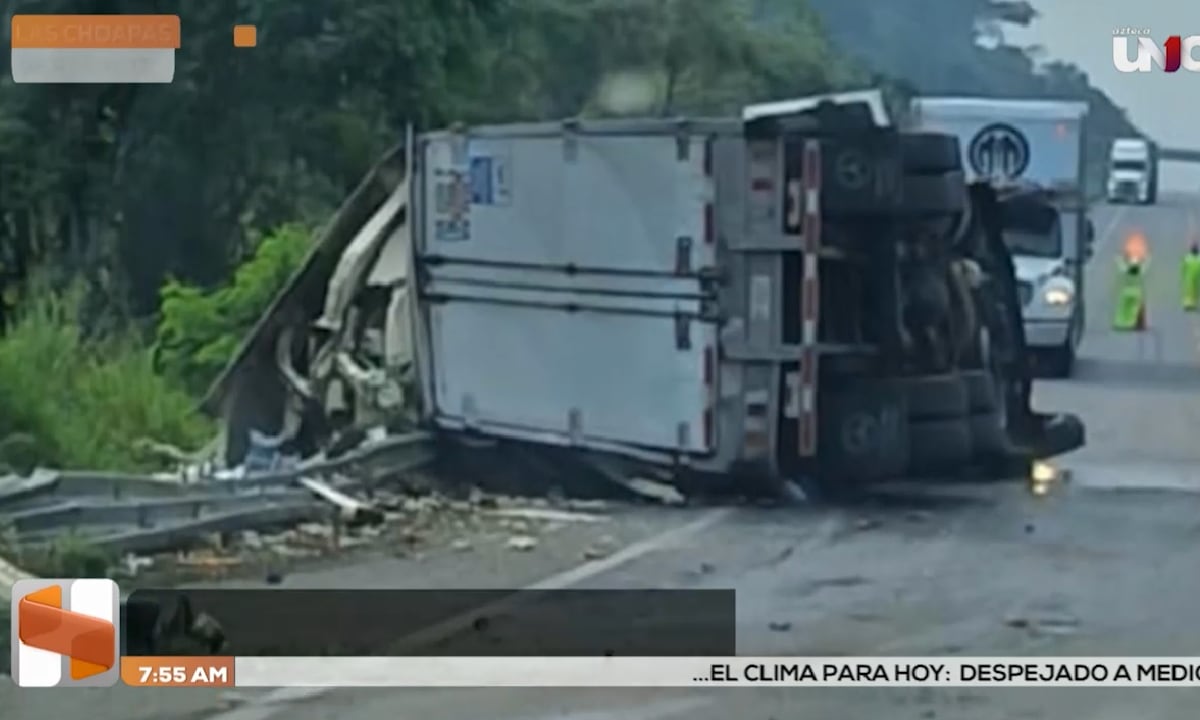 VIDEO| Camiones de carga quedan destrozados en la carretera de Veracruz 