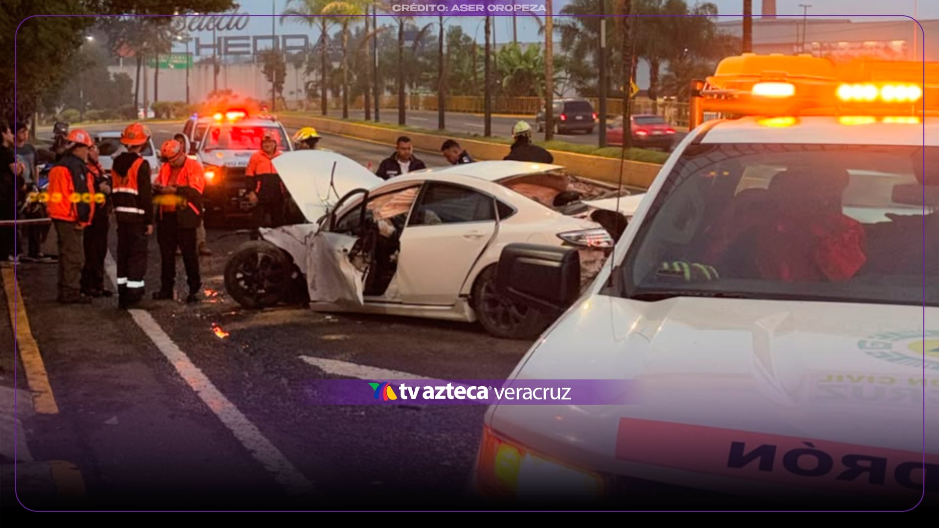 Fuerte accidente deja automóvil DESTROZADO en Xalapa; ¿qué le pasó al conductor?