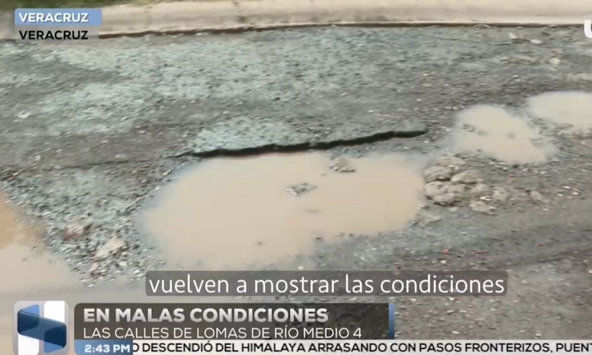 Calles en malas condiciones en Lomas del Río Medio 4