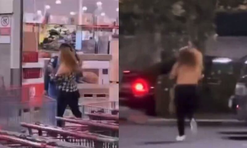 Mujer sale corriendo de Tienda en Xalapa