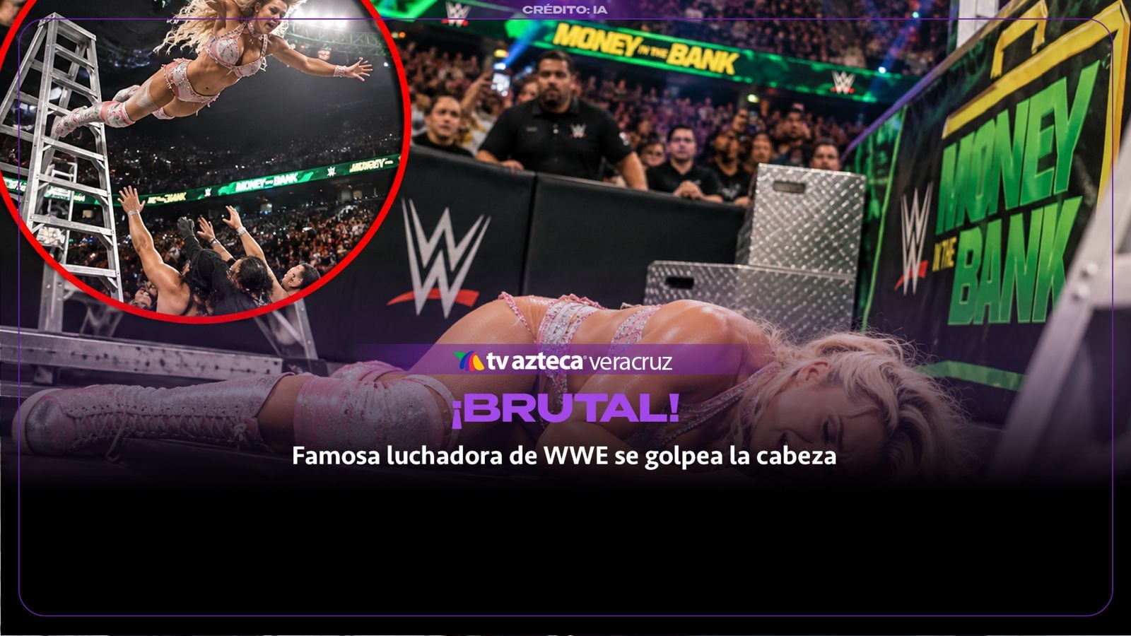 ¡BRUTAL! Famosa luchadora de WWE se GOLPEA la CABEZA tras caer de una escalera (+VIDEO)