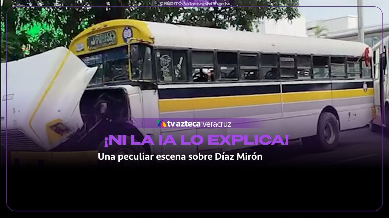 ¡Ni la IA pudo explicarlo! Camiones protagonizan peculiar escena en calles de Veracruz