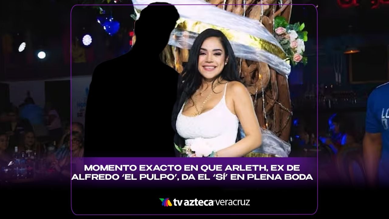 Momento exacto en que Arleth, ex de Alfredo ‘El Pulpo’, da el ‘sí’ en plena boda