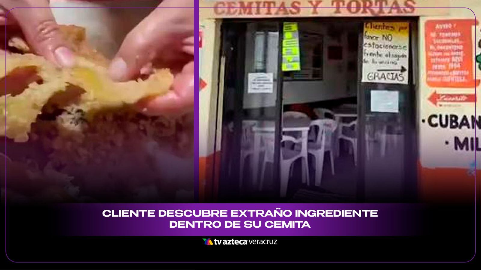 Ingrediente extraño en cemita.