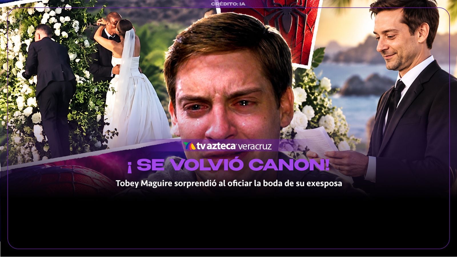 Tobey Maguire, actor de SPIDER-MAN, ofició la boda de su EXESPOSA con otro hombre