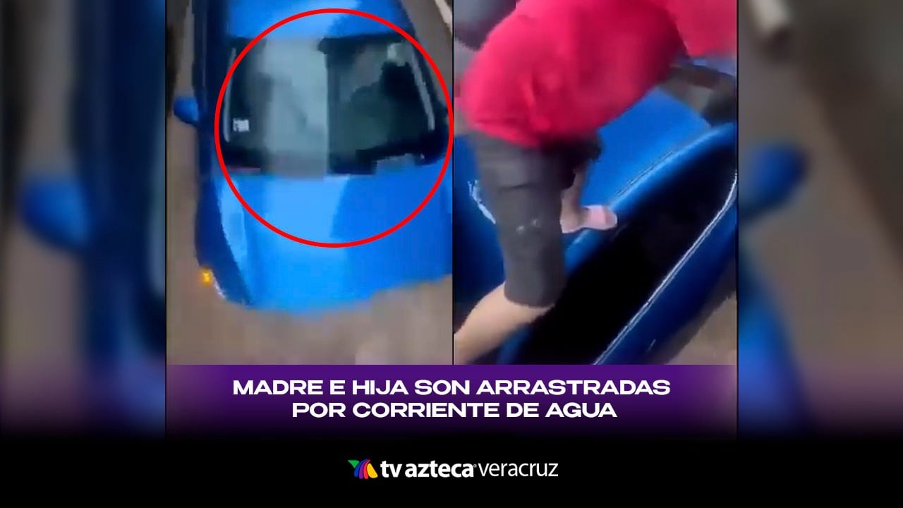 Madre e hija son ARRASTRADAS por CORRIENTE de AGUA tras las fuertes LLUVIAS; así captaron el momento exacto