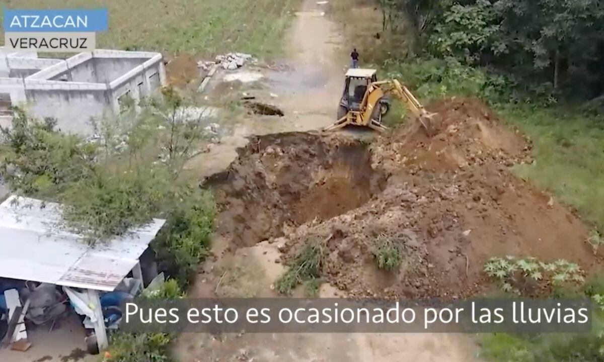 socavones tras fuertes lluvias