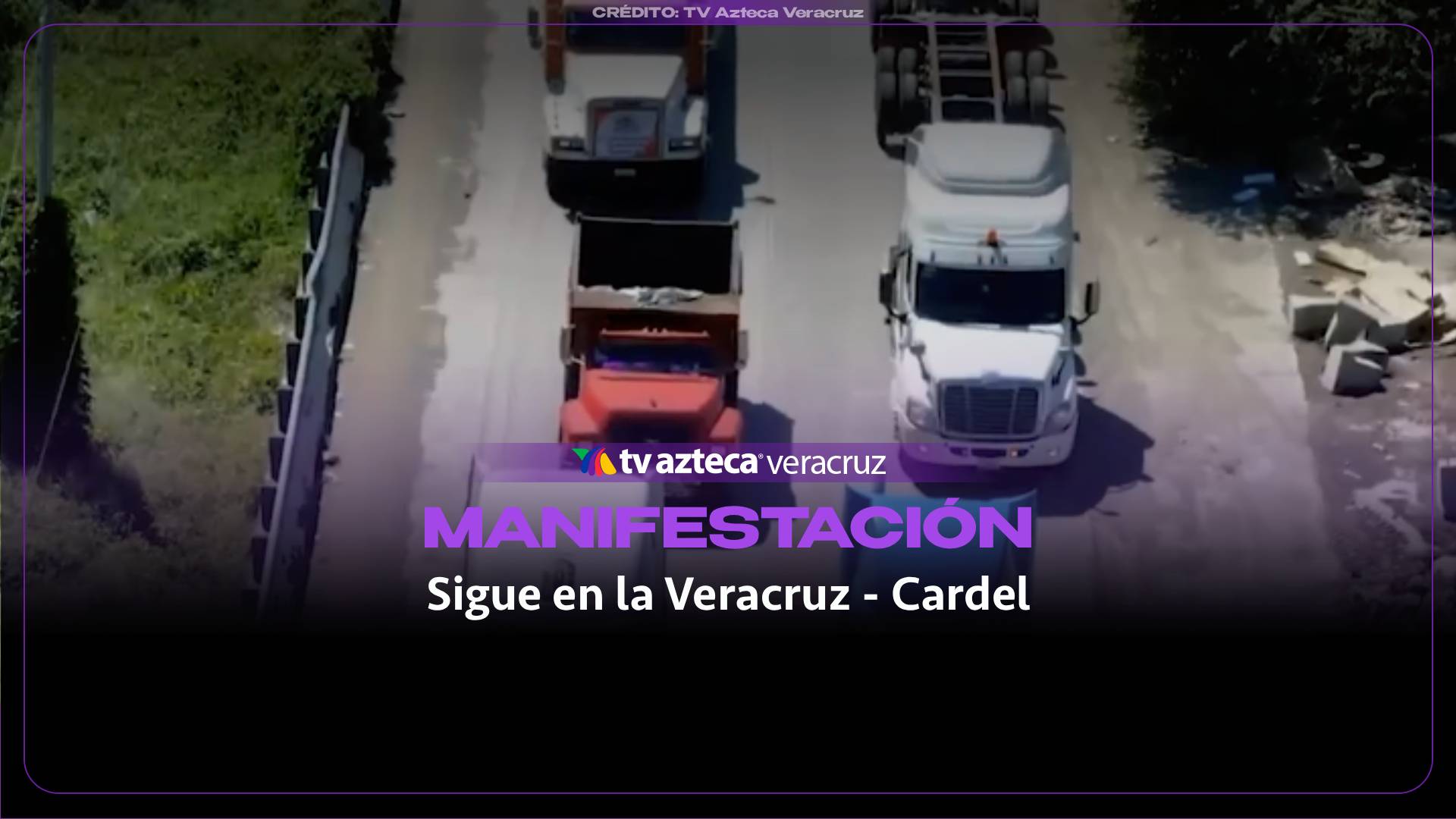 Transportistas se mantienen a un costado de la autopista Veracruz-Cardel